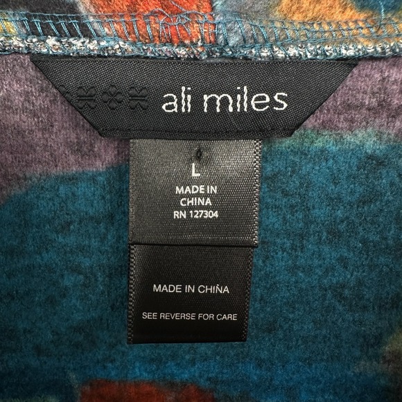 Ali Miles Brushed Knit Top Shirt Size Large 3/4 Sleeve‎ Cowl Neck Artsy Boho New - Picture 12 of 16